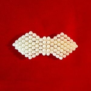 Hair Clip Pearl Bow